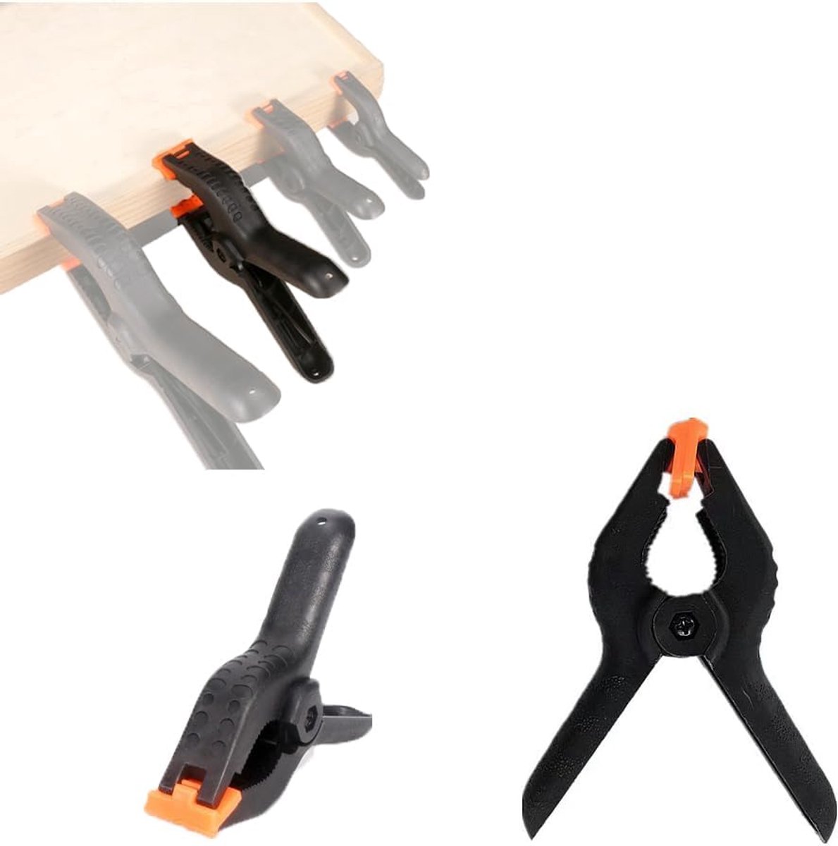 Fotografie achtergrond clips 8 stuks - stevige nylon met metalen gesp - voor eenvoudig gebruik bij foto's - SnelShoppen