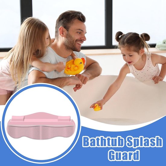 Badkuipbescherming - Spatbescherming bad Badrek - Kind Douchen - 4 Netvakken - 55.8 x 42.5 cm - roze — afbeelding 4