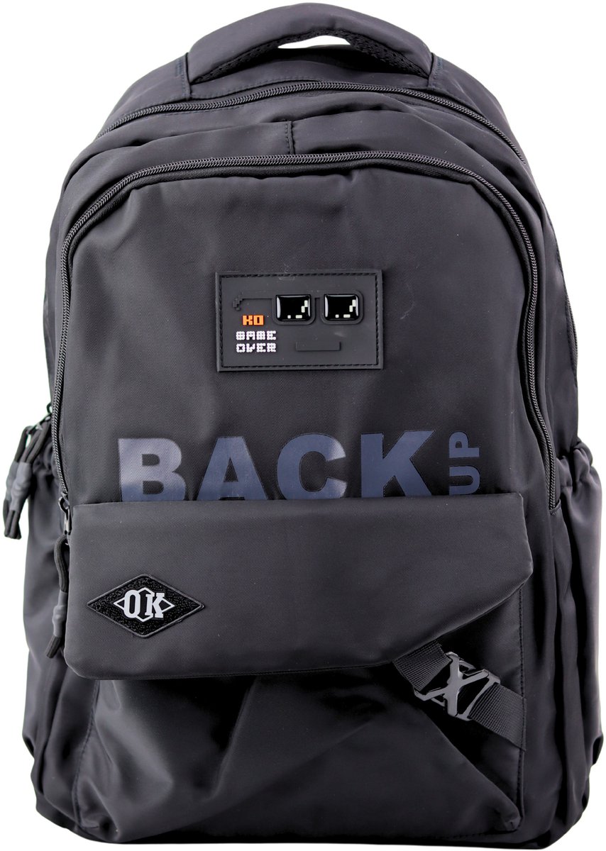 City Schoolrugzak 6 Zakken Back Up Zwart 23l 46cm