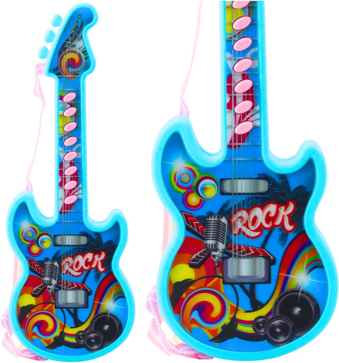 Elektrische Gitaar Voor Kinderen Melodieën Solmization Range Blauw 29cm