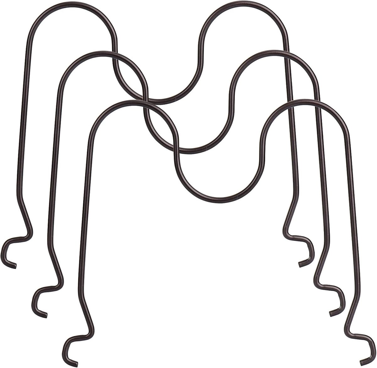3 Extra Wires Dividers Uitbreidbare Pannenlid Organizer Rack - Bruin, Keukenoplossing voor Efficiënte Opslag