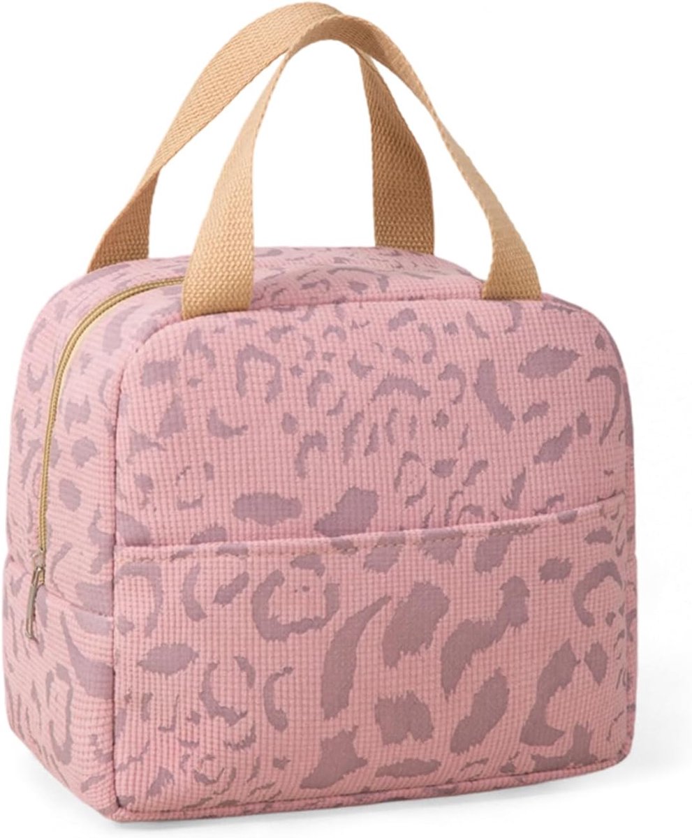 Mini-koeltas, klein, 6 liter, lunchtas voor dames en heren, geïsoleerde tas, lunchtas, warm en koud houden, draagbare lunchtas voor werk, lunch, school, kantoor, camping of reizen (roze)