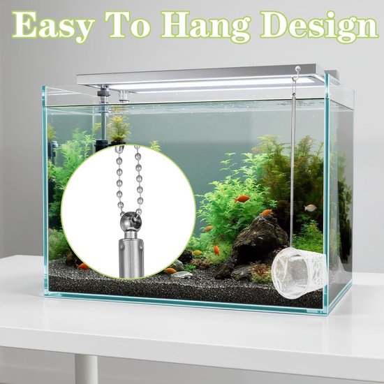 Aquarium Net - Visnet Set - Waterplanten Verwijderen - Uitschuifbaar Handvat - 8 cm - Wit — afbeelding 2
