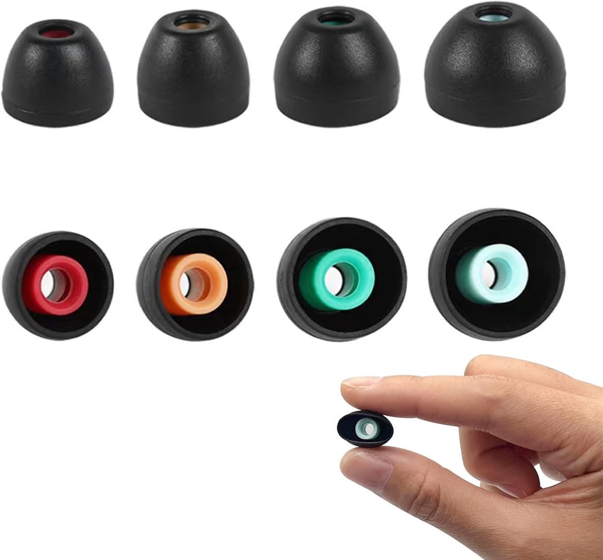 4 Paar Draadloze Oordopjes - Vervangende Oordopjes voor Noise Cancelling Hoofdtelefoon - Geschikt voor Draadloze Oordopjes met Oplaadcase