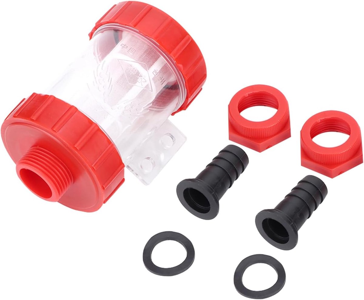 SnelShoppen - Waterpompfilter Inline Mesh Filter Hoogdoorstroomfilter Transparant voor Tuin Waterpomp G3/4in Duurzaam en Corrosiebestendig