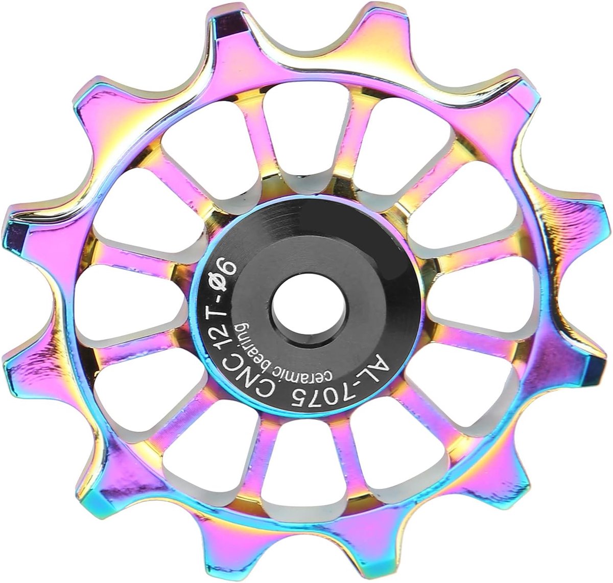 SnelShoppen - 12T Fietsonderdelen Derailleur Pulley, Aluminium Fietsgeleiderwiel Achterderailleur met Keramische Lager voor Mountainbike