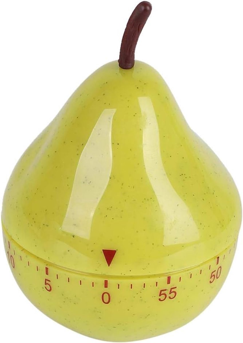 SnelShoppen - Cartoon Keuken Timer Peer Vorm Mechanische Timer Keukengadgets voor Koken Alarm Slapende Herinnering Klokken Keuken Accessoires