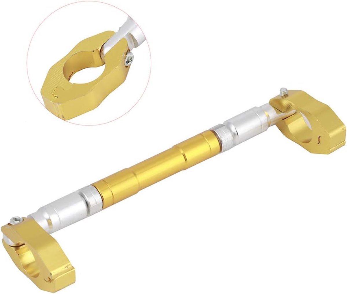SnelShoppen - Universele Motorfiets Balans Handgreep, Verstelbare Aluminium Legering Handle Holder, Versterkte Lever, Goud, 7/8 Inch (22 mm)