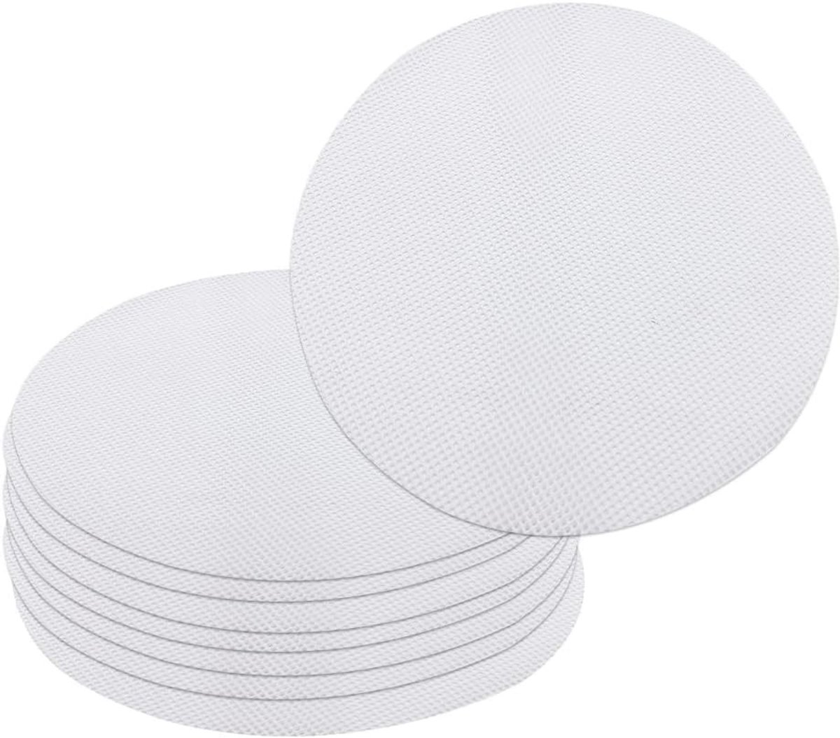 Siliconen Stoommat Set van 8 Ronde Mesh Bakmatten voor Stoommandje - Ideaal voor Groenten en Rijst (25 cm Diameter)