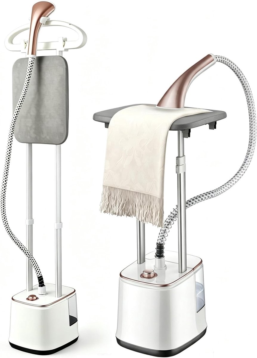 Stoomstrijkijzer - Zwart - 2000 W - 2-in-1 Stoomstrijkstation met 2,7 l Watertank - Voor Alle Kleding