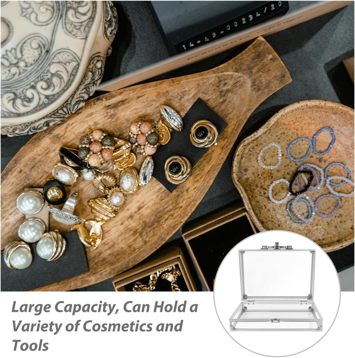 Aluminium make-upkoffer met slot, kroonontwerp en CNC-freesmachine voor geluidsreductie, ideaal voor opslag en presentatie van cosmetica