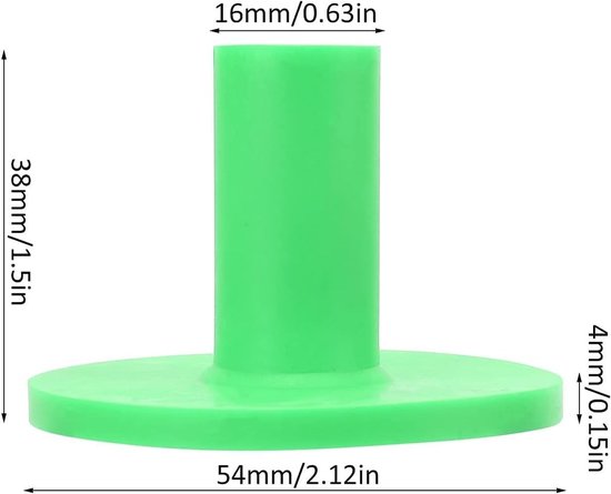 Rubber Golf Tee Holder - Golf Rubber Tee Holders - Training Ball Tees Holder - Golf Ball Holder voor Oefening & Driving Range Mats (GREEN) — afbeelding 4