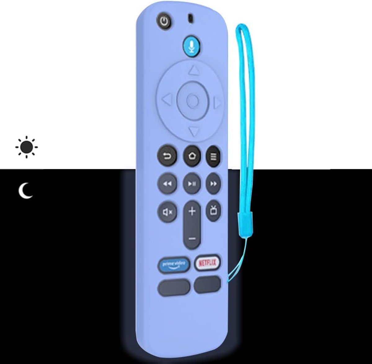 SnelShoppen - Silicone Beschermhoes voor Firetv Stick 4K HD 2e Generatie (2024) / Flexibele Siliconen Afstandsbediening Hoes met Anti-slip Grip en Bla