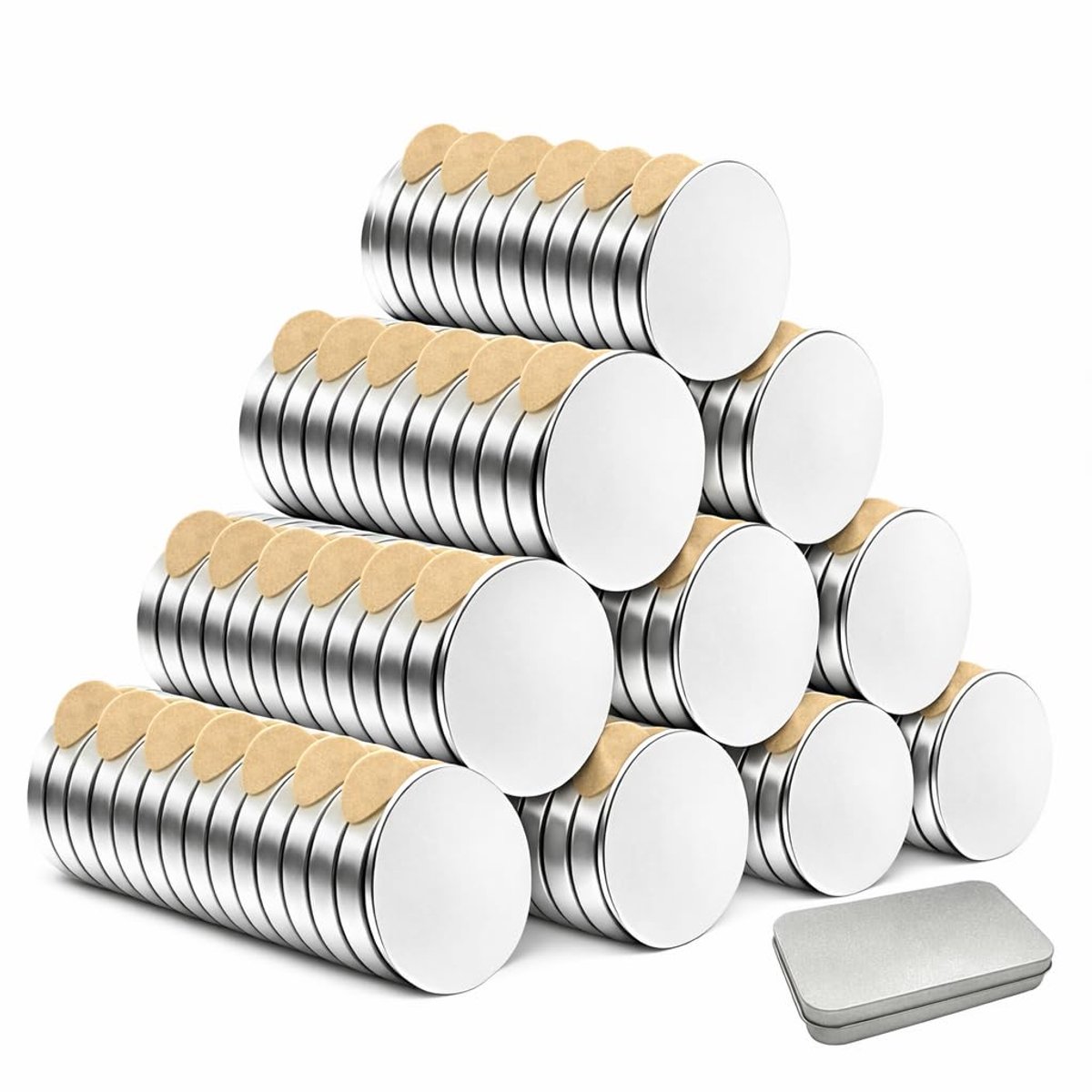 Pack of 120 Adhesive Magnets 8 x 1 mm Neodymium Magnets for Sticking, Extra Strong Self-Adhesive Magnets as Magnetic - ShopVlot
