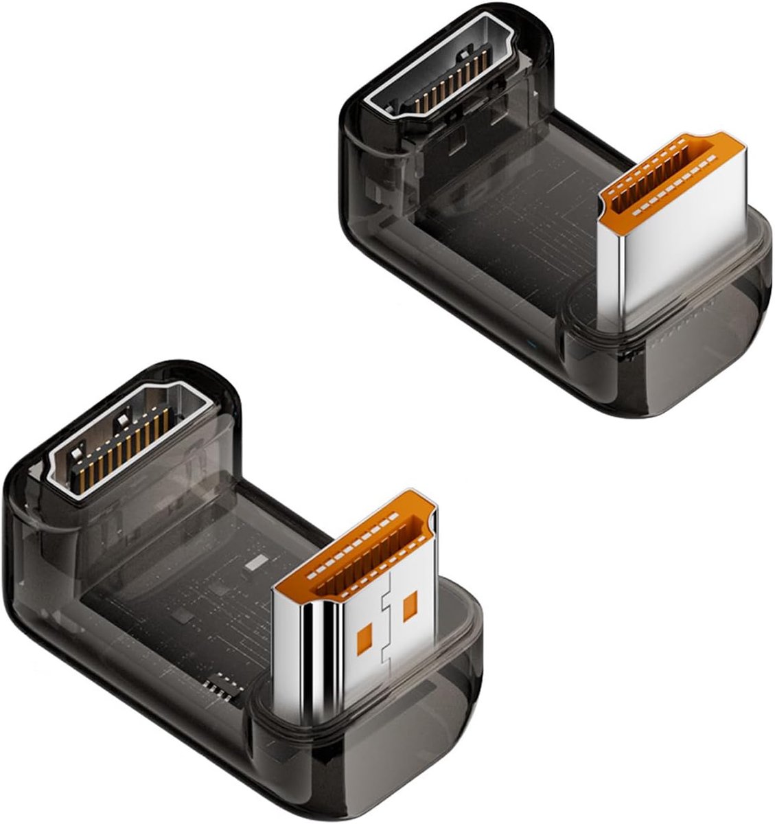 QIANRENON U-shaped Angle HDMI 2.1 DisplayPort Adapter Plug 8K HDMI Male to Female 180 Degree Ultra HD Connector 3D/HDR - ShopVlot