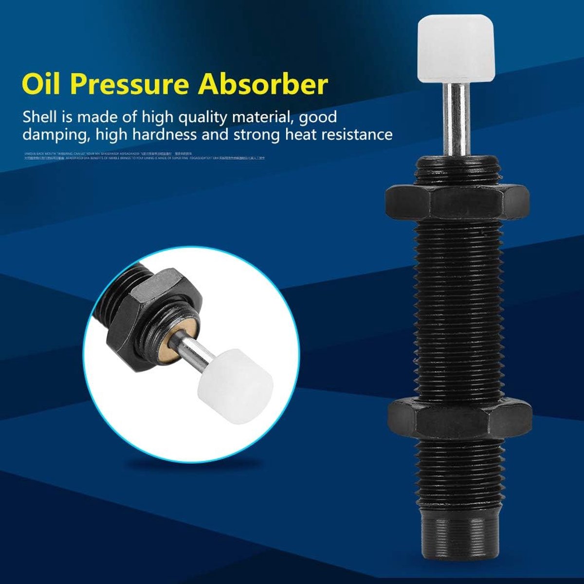SnelShoppen - Impact olie druk schokdemper M10 x 8mm zwart, zelfdrukregulatie, geluidsvermindering, voor pneumatische luchtcilinder AC1008-2