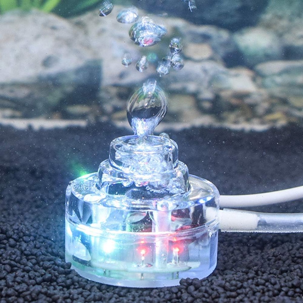 SnelShoppen - Waterdicht Onderwater Aquariumlicht - Kleurrijk Verloop Aquariumlicht met Gelijkmatige Luchtuitvoer voor Sfeervolle Aquaria - Europese N