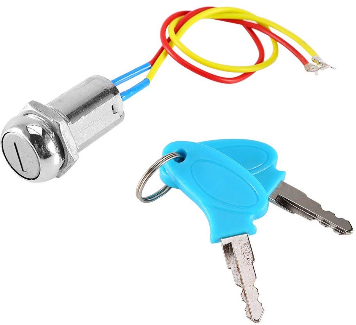 SnelShoppen - Universele 2-Draads Ontsteking Sleutel Schakelaar voor Elektrische Scooter, ATV, Moped, Kart, Motorfiets - Duurzaam Metaal, Betrouwbare
