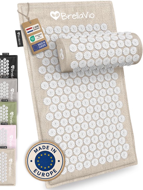 BrellaVio Eco Spijkermat Set in naturel linnen