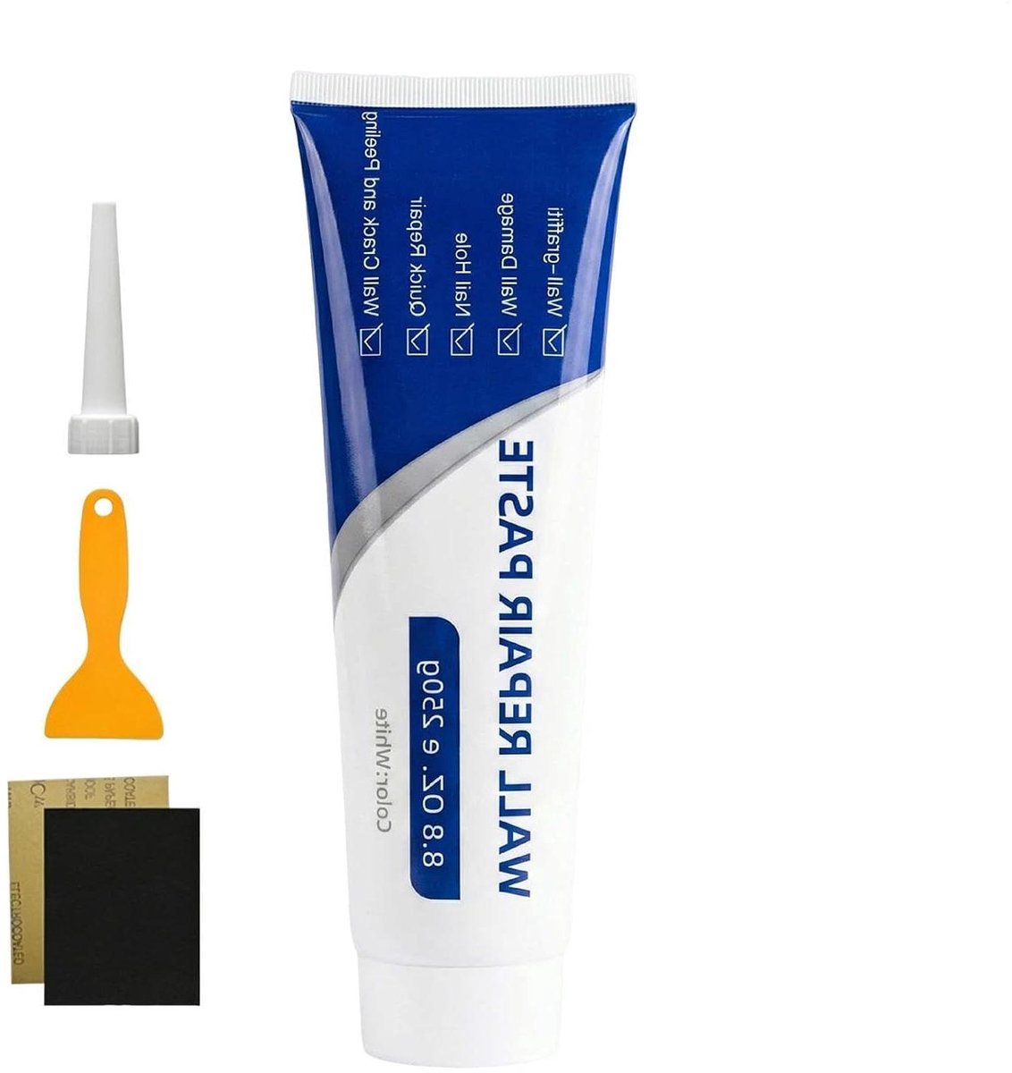 Wandreparatiepasta - Scheurreparatiemassa Vulmiddel - Muren Herstellen - Sneldrogend Glad Resultaat - 160 g - Meerkleurig