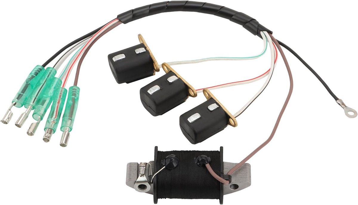SnelShoppen - Vervangende Oplader Spoel voor CP 60PK 70PK 2T Buitenboordmotor OEM 6H2-85520-10-00 6H2-85580 - Hoogwaardige Metaal en Koper - Eenvoudig