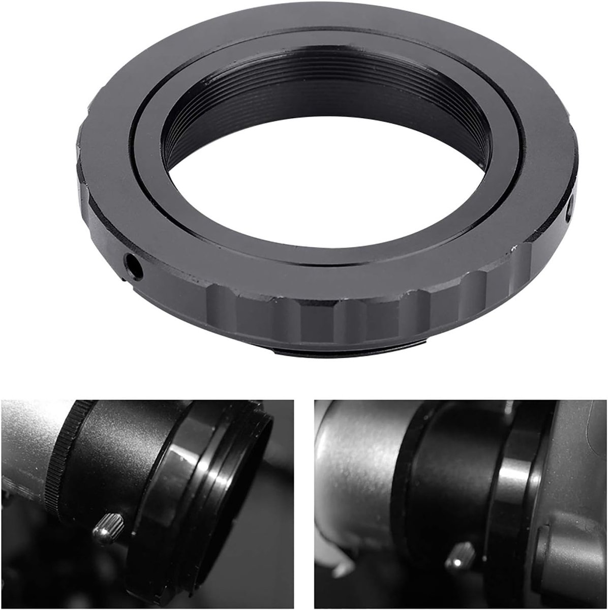 SnelShoppen - VBESTLIFE Lens Adapter Ring T2 Mount voor EF DSLR 650D 60D 550D - Aluminium, M42*0.75 Draad, Geschikt voor Camera's, Fotografie Accessoi