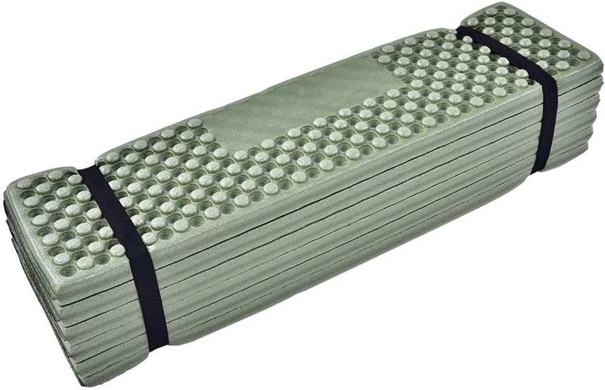SnelShoppen - Outdoor Schuim Ultralichte Vouwbare Campingmat Waterdichte Matras voor Strand en Kamperen - Compact, XPE Materiaal, Vouwbaar, Zwart