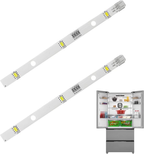 SnelShoppen - 2 Stuks LED Lichtstrip Reservelamp voor Koelkast, Compatibel met Gorenje, E349766, MDDZ-162A, 12V, 2W, Ideaal voor Koelkasten en Vriezer