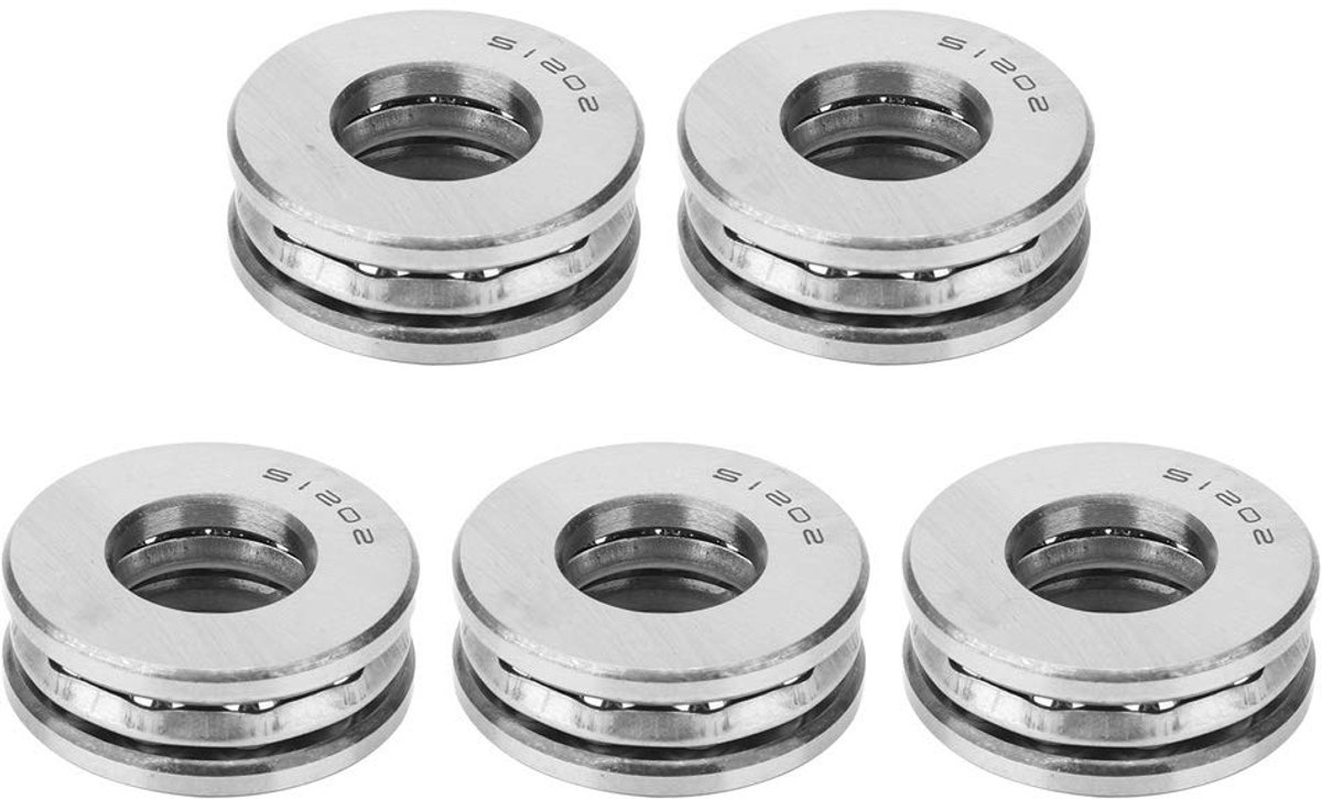 SnelShoppen - 5 Stuks 51202 Lager, Axiaal Kogel Lager voor Vliegtuigen, Hoge Precisie Stalen Lager, Laag Geluid, Industrieel Accessoire, Binnen Diamet