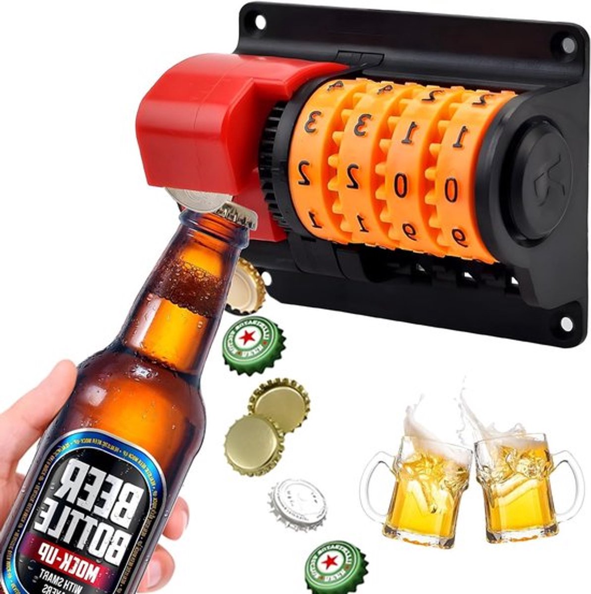 Muurflesopener met Nauwkeurige Aantalregistratie, Perfecte Cadeau voor Bierliefhebbers, Ideaal voor Vader, Vriend of Man