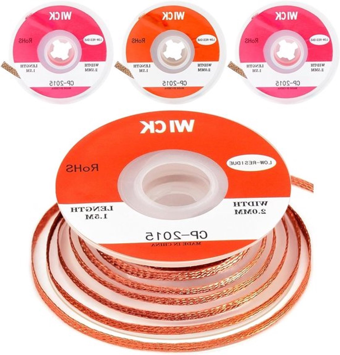 4 stuks soldeerstations met flux, geen reiniging, 2,0/2,5 mm koperdraad, desoldering en soldeerfuncties, demontage van elektronica en solderen