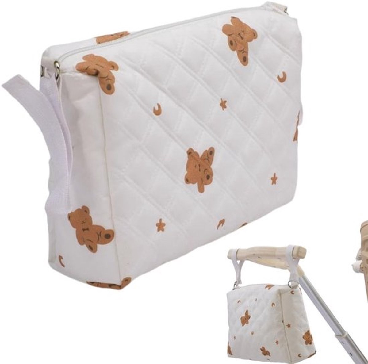 Ruime en Geïsoleerde Kinderwagen Tas met Schouderriem, Organizer voor Flessen en Accessoires