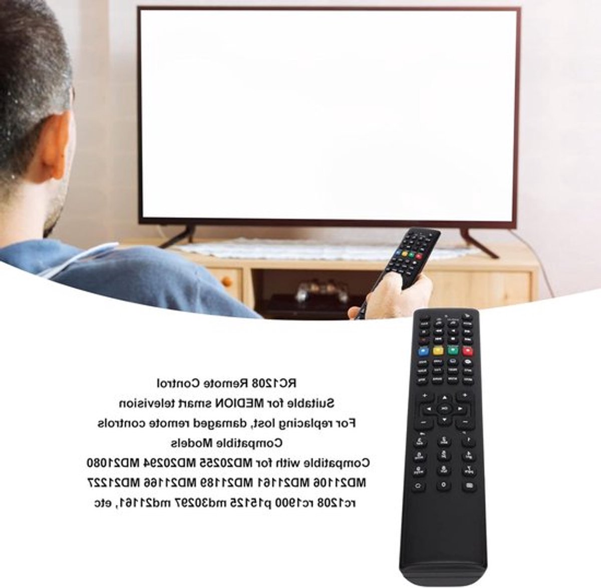 Vervangende TV afstandsbediening voor diverse modellen, compatibel met televisies en meer