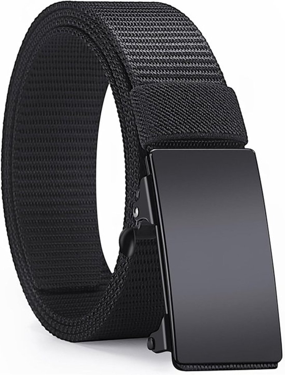 Verstelbare Nylon Riem 3.8 cm met Slide Buckle, 120 cm Geschikt voor Kostuum en Jeans, Perfect voor Diverse Gelegenheden