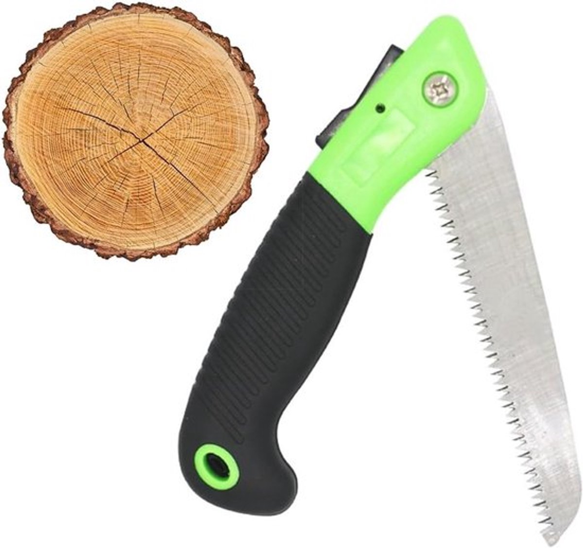 Vouwzaag voor vers hout, handzaag met veiligheidssluiting, ideaal voor takken en kamperen, compacte en draagbare zaag voor buitengebruik