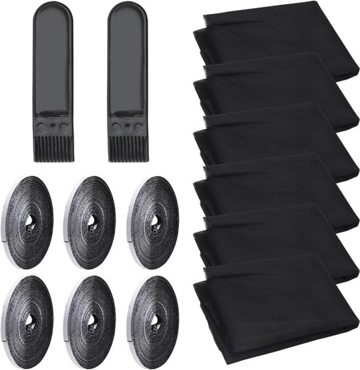 Zelfklevend Insectenscherm voor Raam - Op Maat Snijden 130 x 150 cm - Hoge Dichtheid Muggennet met 6 Rollen Lijmtape - Effectieve Bescherming Tegen Vliegen en Kevers
