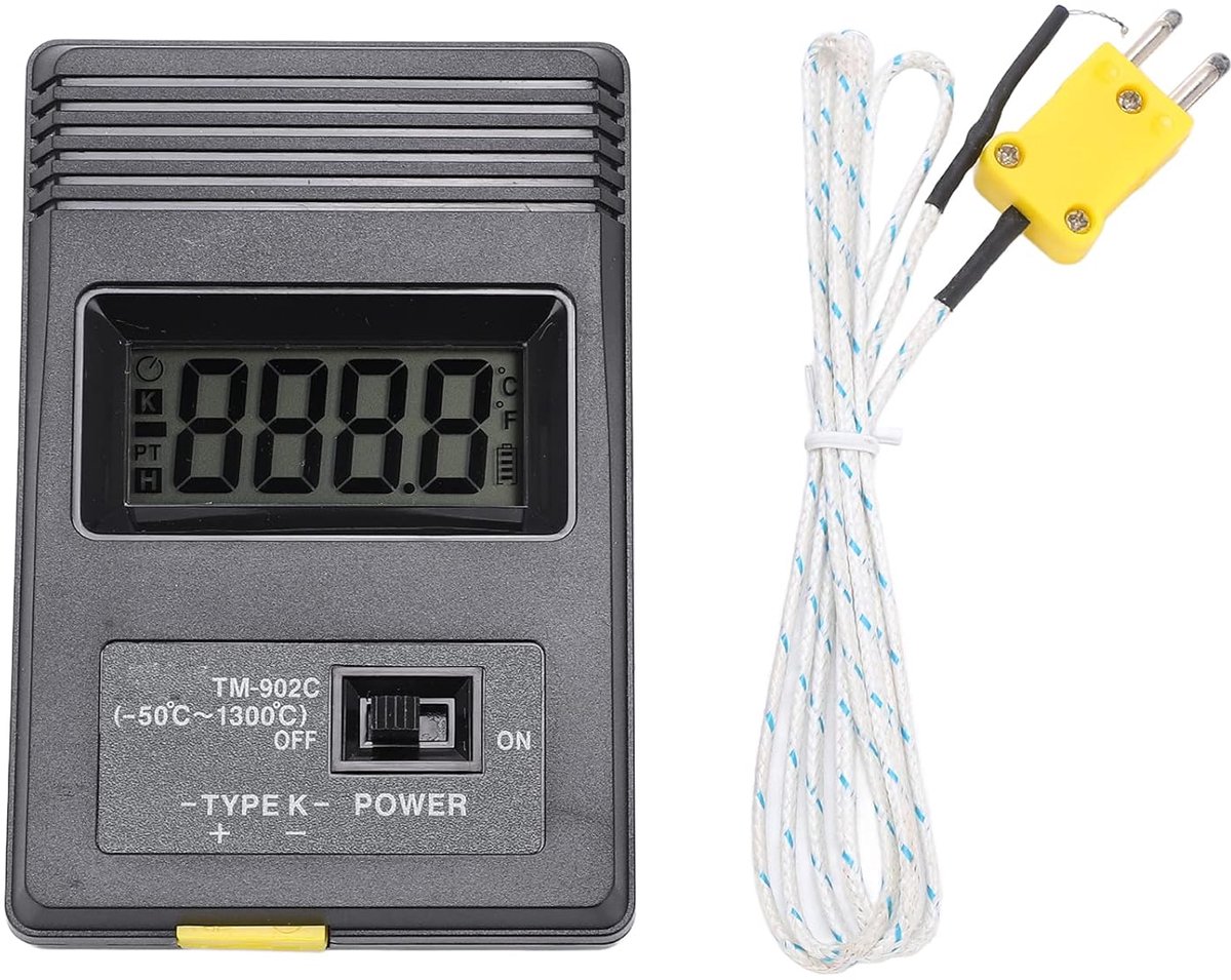 Cocoarm Digital thermometer, 50 ~ +300 ° C, temperature probe type K TM902C with LCD for industrial measuring - ShopVlot