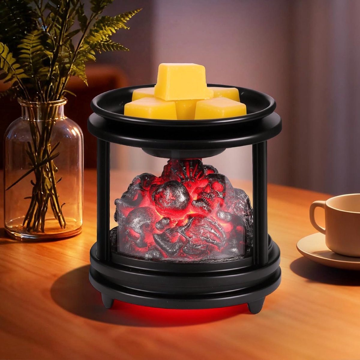 Electric Fragrance Lamp, RGB Skull Electric Fragrance Lamp for Wax, Home Office Gifts Decoration - ShopVlot