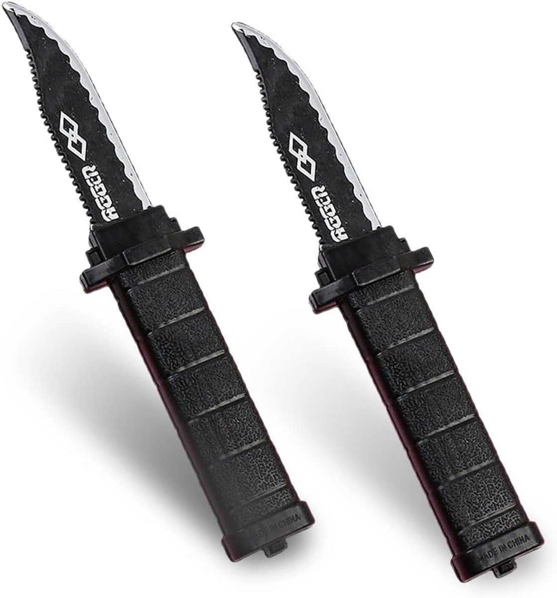 Fake messen - set van 2 - retractable blade - voor magie en grapjokes - SnelShoppen