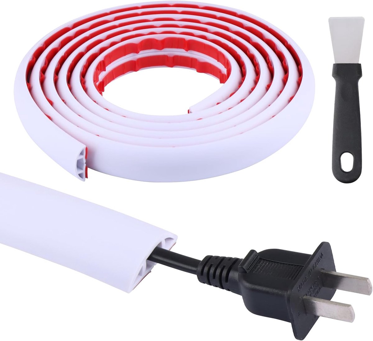 Kabelgoot zelfklevend - Flexibel PVC - Kabelbescherming voor thuis en kantoor - Veiligheid voor kinderen en huisdieren - ShopVlot