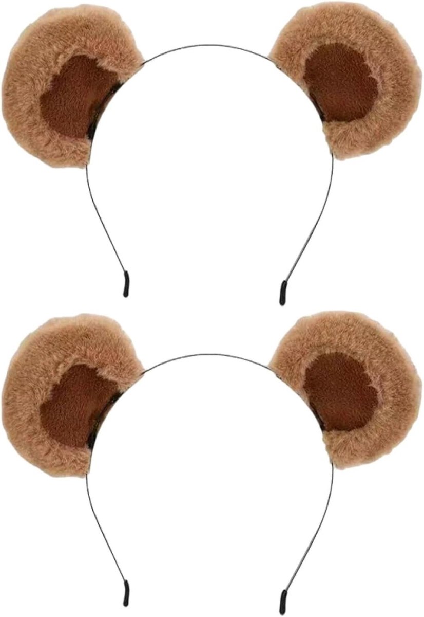 Schattige Bruine Beer Oren Haarband - Zachte Pluche Dierenoren voor Kostuumfeesten, Rollenspellen en Fotografie Accessoires