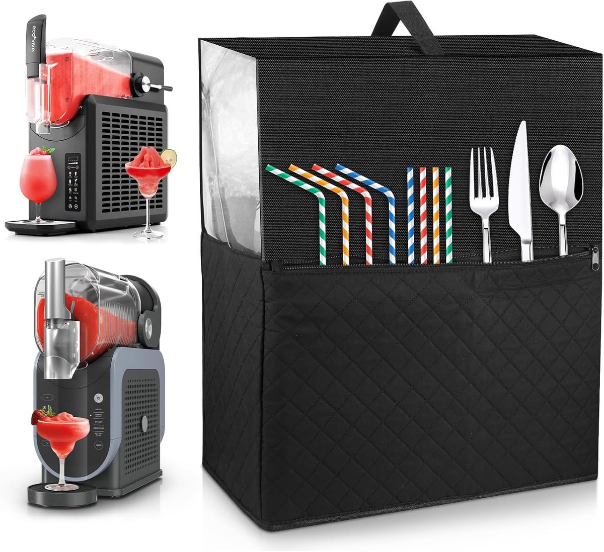 SnelShoppen - Hejo Bescherming voor Ninja SLUSHi FS301EU IJs Maker - Translucente Stofhoes - Waterdicht, Stofdicht, Krasbestendig - 47 cm x 20 cm x 42