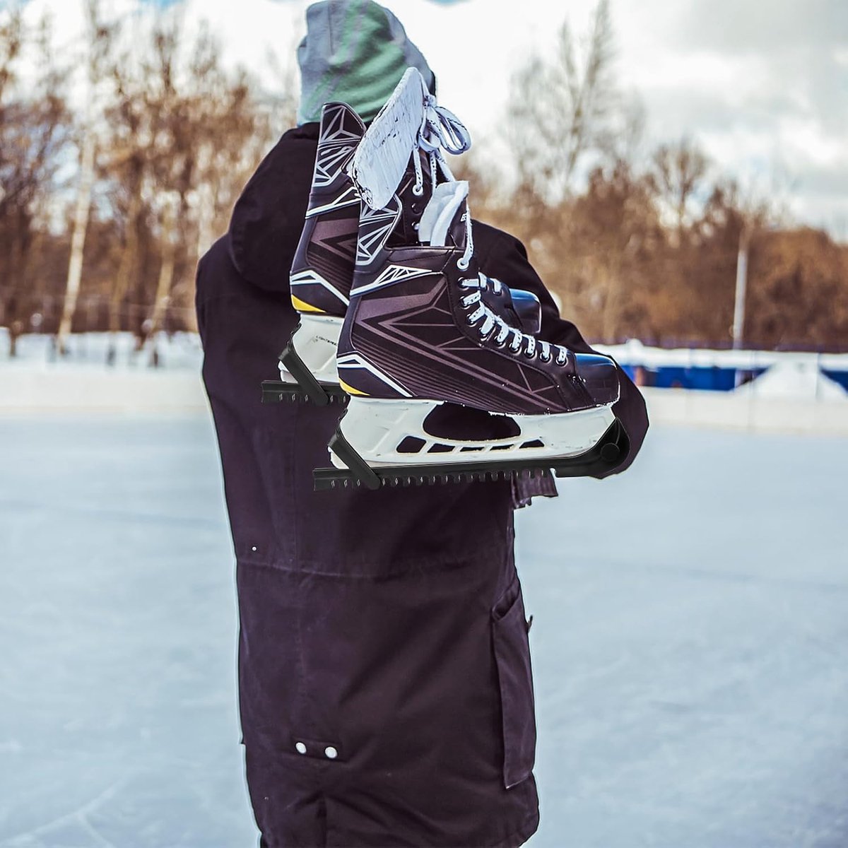 SnelShoppen - 1 Paar Schaatsbeschermers, 34.5 cm, Verstelbare Schaatsbeschermingen voor IJs Hockey en Kunstschaatsen