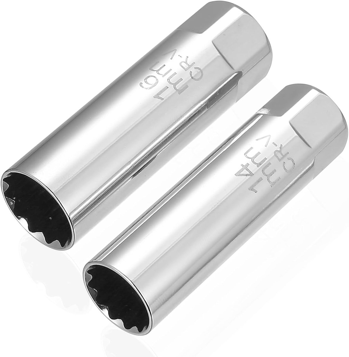 2pcs Spark Plug Wrenches 16mm and 14mm, Spark Plug Nuts, Spark Plug Accessories, Universal Flexible Spring Clamp Spark - ShopVlot