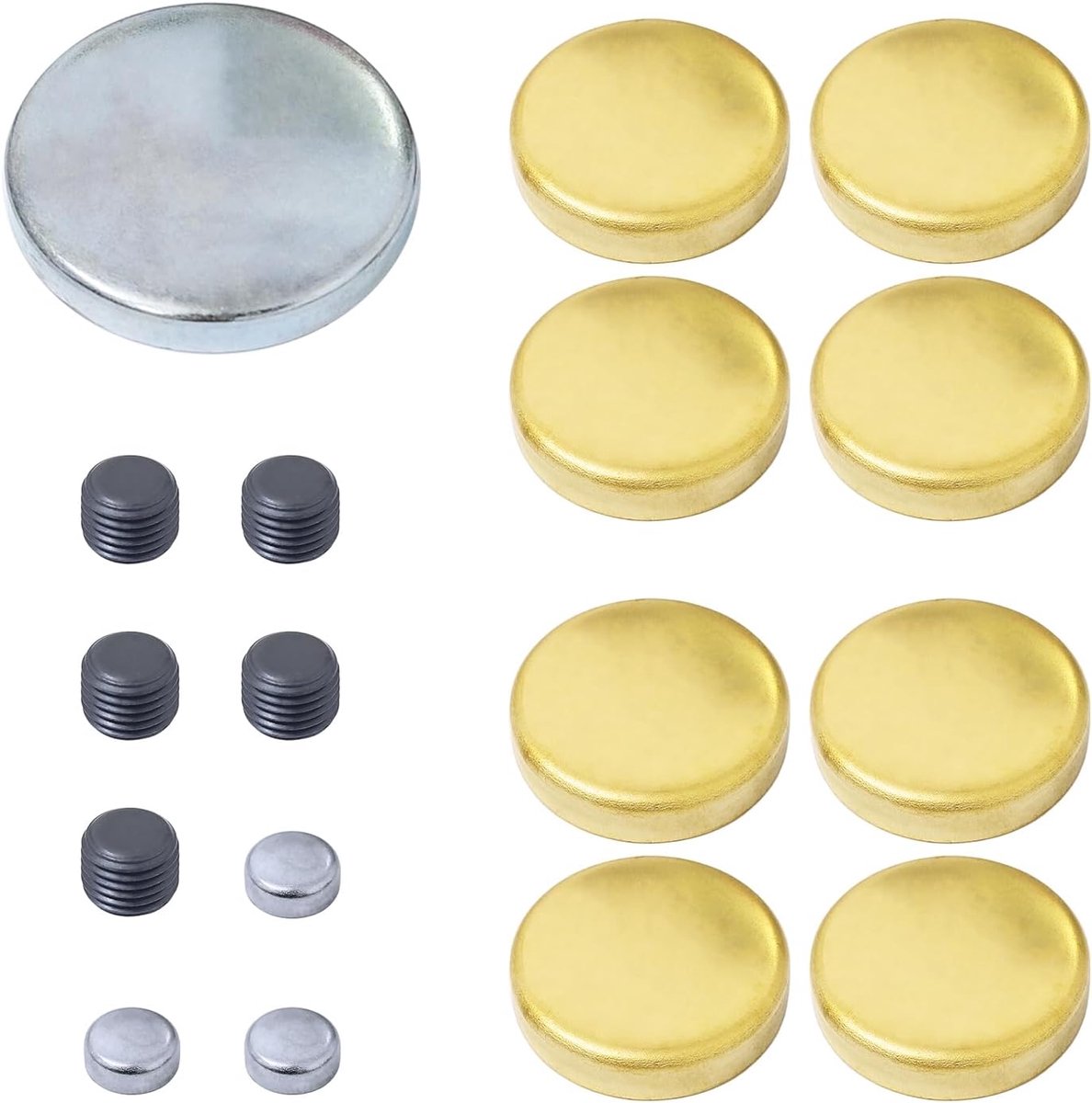 SnelShoppen - 17-delige Messing Koelvloeistof Pluggen Set voor SBC Chevy 283 305 327 350 Kleine Blok Motoren - Hoogwaardige Antivries Pluggen Kit