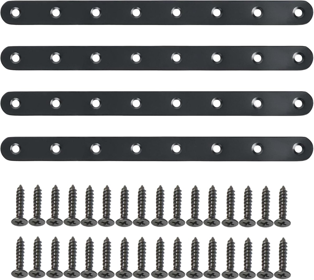 SnelShoppen - Mooche Flat Straight Corner Braces Roestvrijstalen Verbindingselementen voor Meubels 245mm x 20mm x 3mm - Duurzaam en Elegant voor Houte