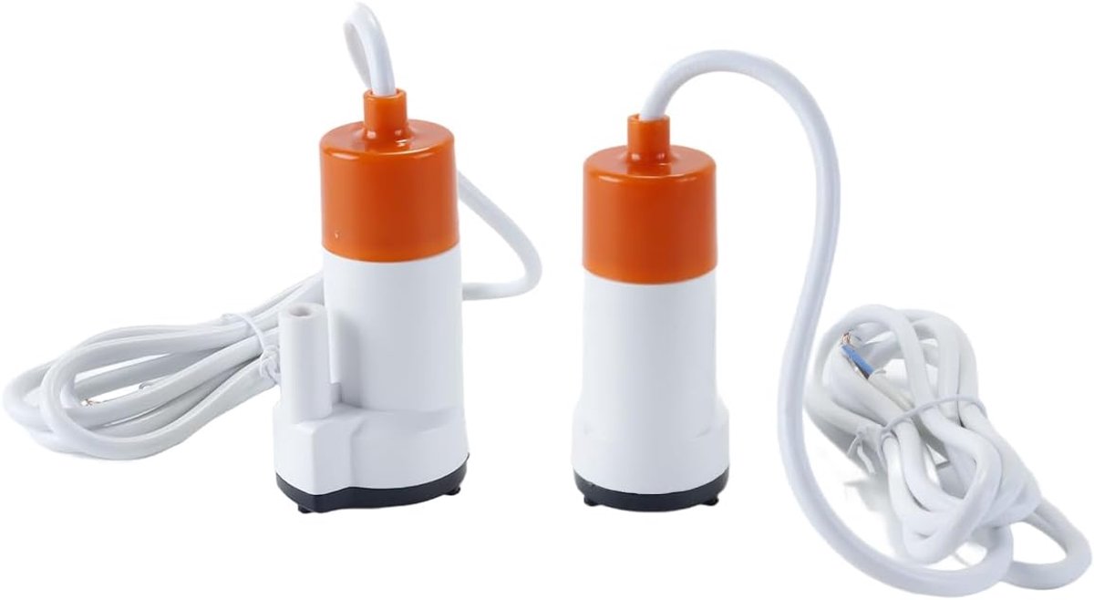 SnelShoppen - Laagspannings Dompelpomp 12 LPM - Geluidsarm en Trillingsvrij - Capaciteit 12 LPM - Oranje - Ideaal voor Tuin, Camping en Wateroverlast