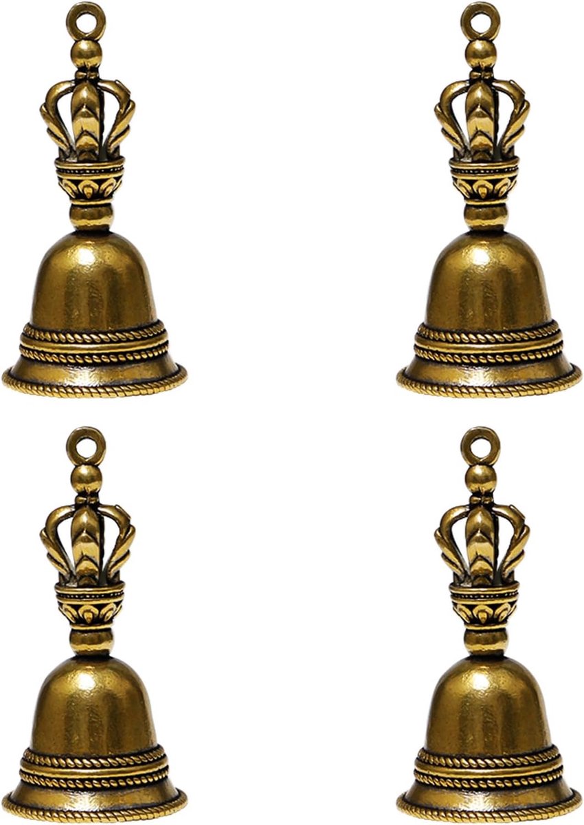4 Pcs Mini Vintage Brass Clocks Small Clocks Hand Retro for Hanging Keychain Brass Clocks Small Brass Clocks for DIY - ShopVlot