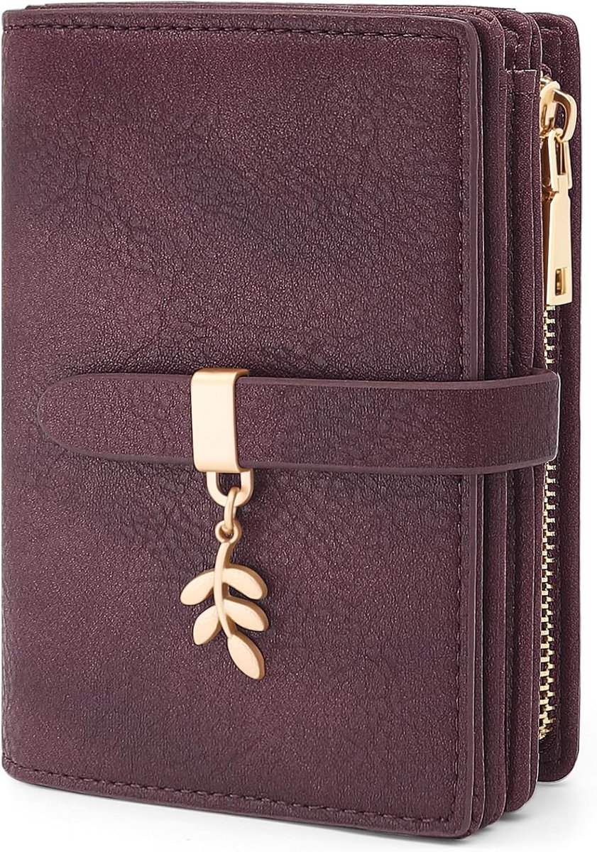 HNOOM purse ladies small, wine red, Minimalist - ShopVlot