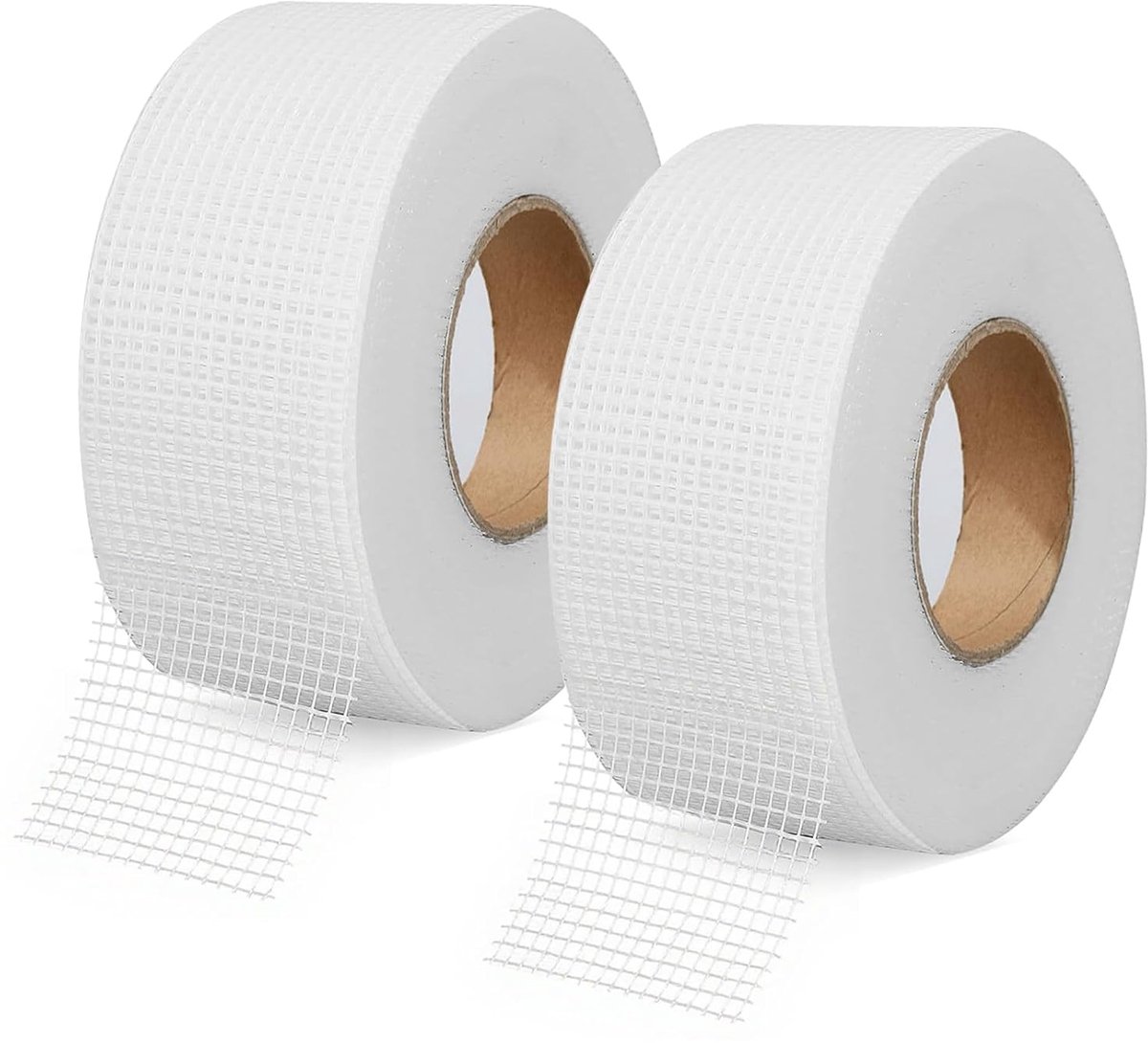 SnelShoppen - Zelfklevende Joint Tape 2 Stuks Geweven Tape Glasvezel 5 cm x 80 m Voor Naadafdekking, Scheuren, Hoeken en Grondbedekking